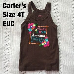 Carter’s Girls Tank Top Girls Like Summer Fun EUC Size 4T